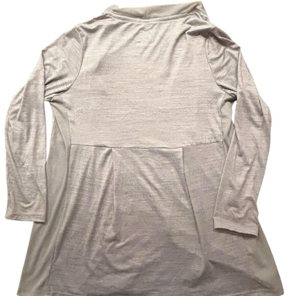 Soft Cloud Knit Muk Luks Small CARDIGAN Oversized Light Gray Comfort Drape - Picture 4 of 10